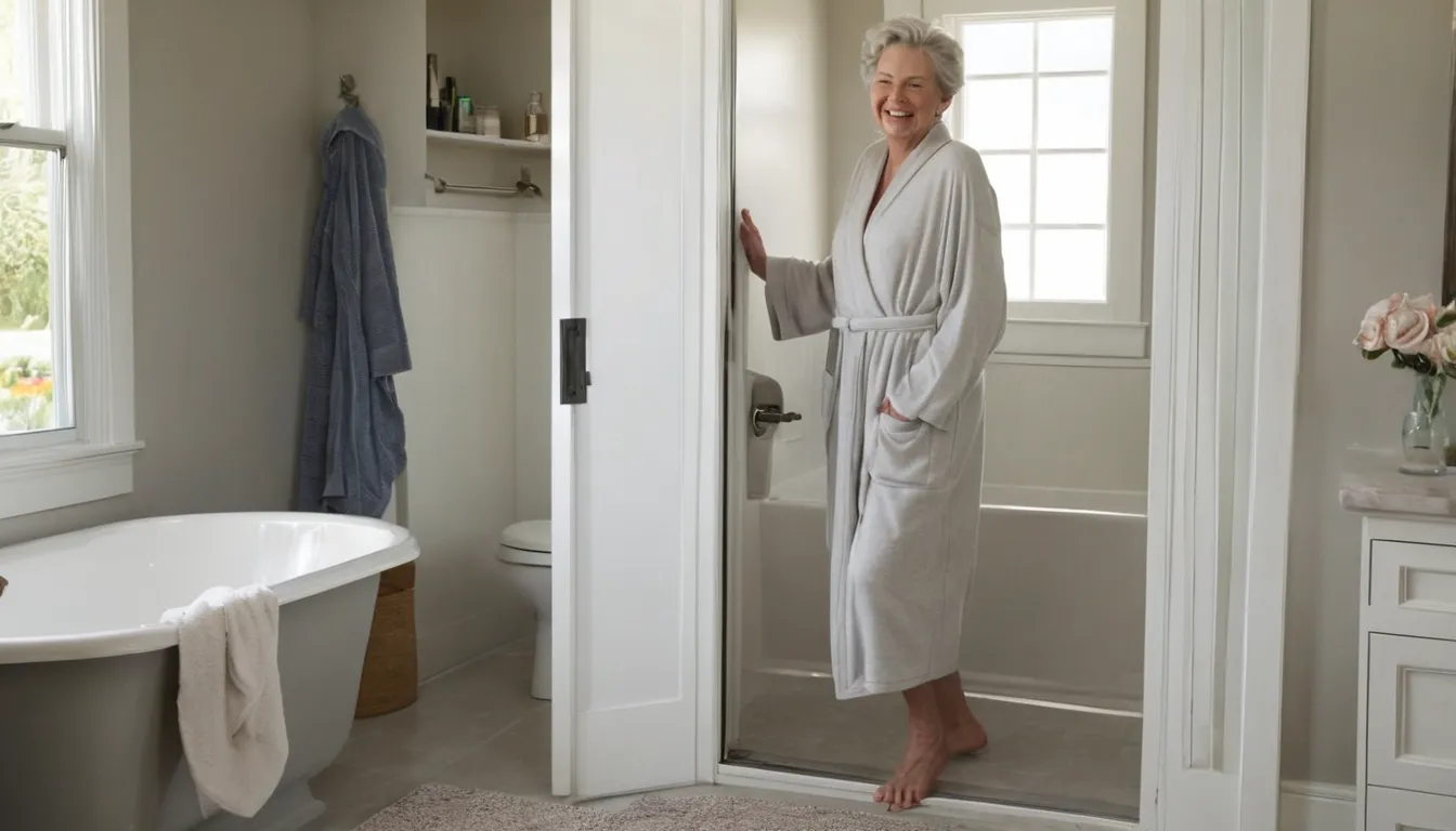 A bright bathroom in a Manteno area home with a walk-in tub, a built-in seat, and grab bars